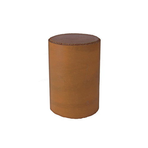 Dedeco 0101 Rubber Abrasive Cone - Cylinder 1-1/2 x 1 - Brown Extra Coarse Aluminum Oxide 1/Unit