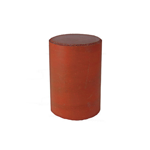 Dedeco 0104 Rubber Abrasive Cone - Cylinder 1-1/2 x 1 - Red Fine Silicon Carbide 1/Unit