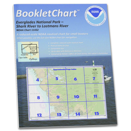 Paradise Clay CB11432 HISTORICAL NOAA Booklet Chart Everglades National Park Shark River to Lostmans River