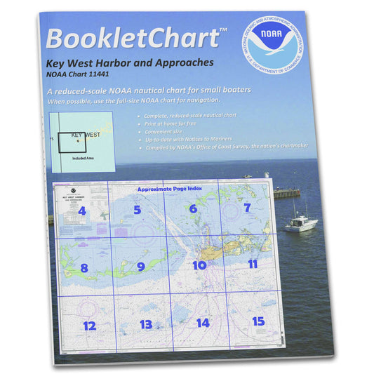 Paradise Clay CB11441 HISTORICAL NOAA Booklet Chart Key West Harbor and Approaches