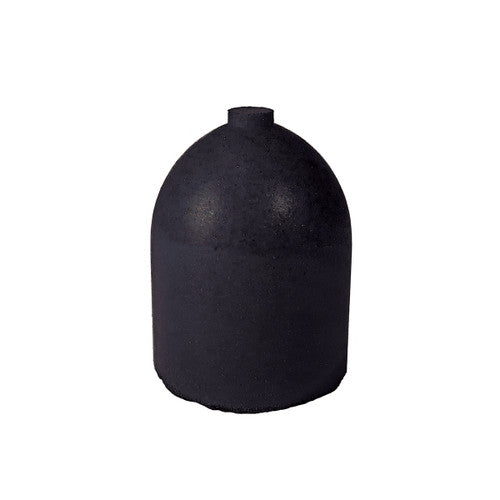 Dedeco 0112 Rubber Abrasive Cone - Bullet 1 x 3/4 - Black Coarse Silicon Carbide 1/Unit