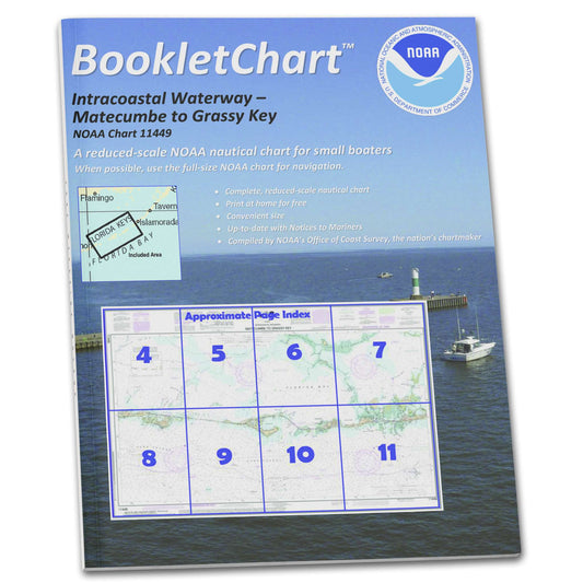 Paradise Clay CB11449 HISTORICAL NOAA Booklet Chart Intracoastal Waterway Matecumbe to Grassy Key