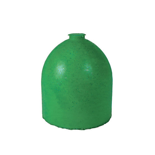 Dedeco 0118 Rubber Abrasive Cone - Bullet 1 x 7/8 - Green Medium Silicon Carbide 1/Unit