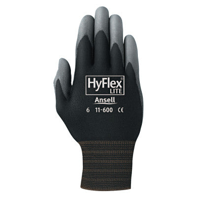 Hyflex 11-600-11-BK Hyflex 11-600 Blk Lt Wght Assemb Pu/Coat Sz 11 (12 PR)