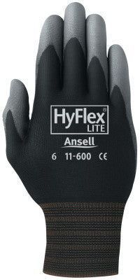 Hyflex 11-600-9-BK Hyflex 11-600 Blk Lt Wght Assemb Pu/Coat Sz 9 (12 PR)