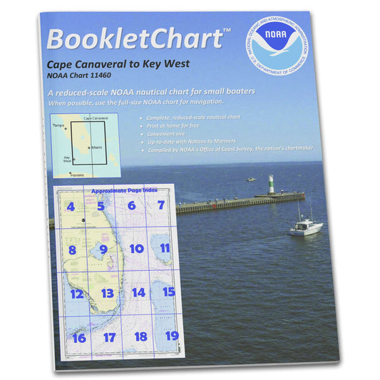 Paradise Clay CB11460 HISTORICAL NOAA Booklet Chart Cape Canaveral to Key West