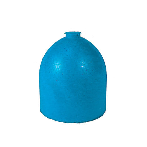 Dedeco 0120 Rubber Abrasive Cone - Bullet 1 x 7/8 - Blue Extra Fine Silicon Carbide 1/Unit