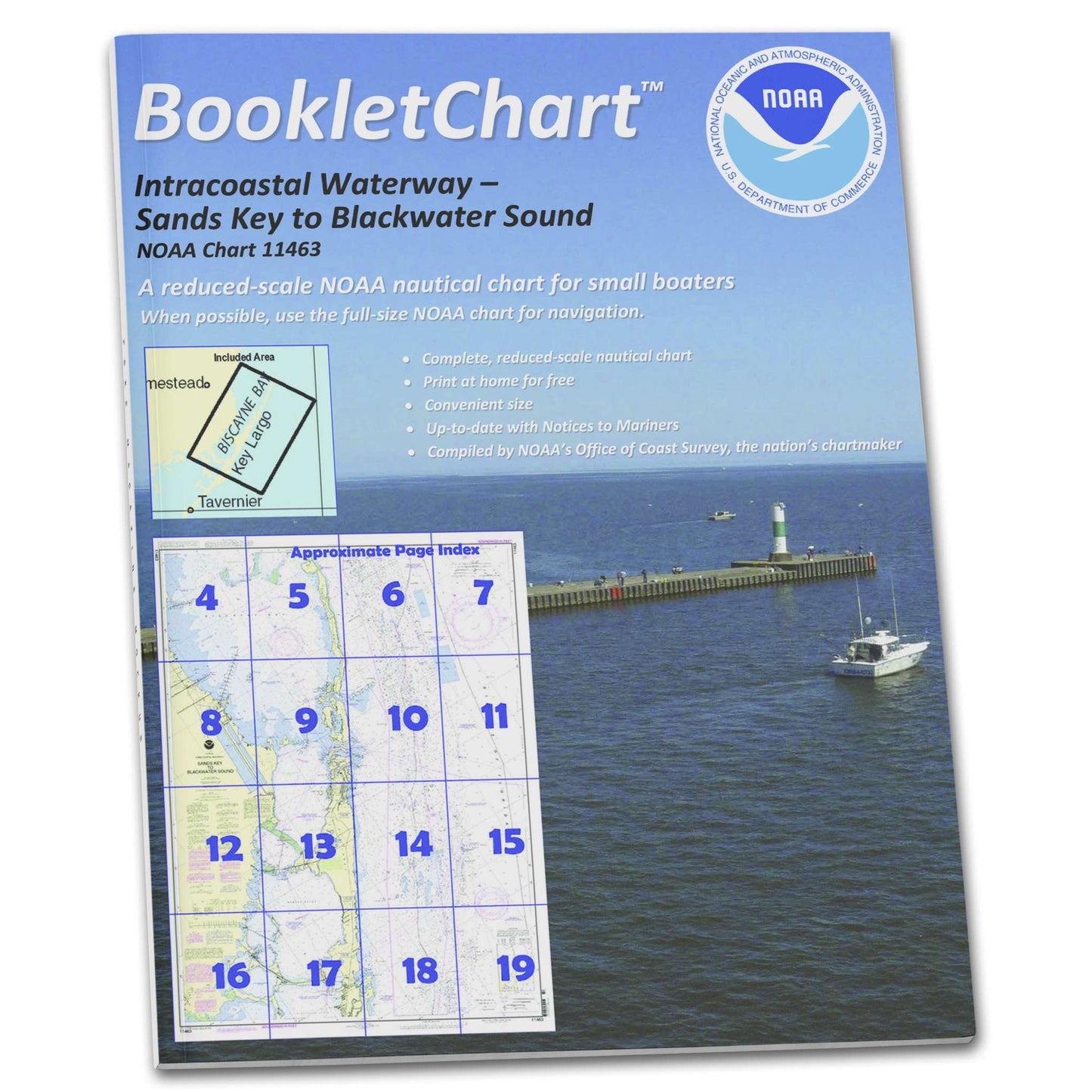 Paradise Clay CB11463 HISTORICAL NOAA Booklet Chart Intracoastal Waterway Sands Key to Blackwater Sound