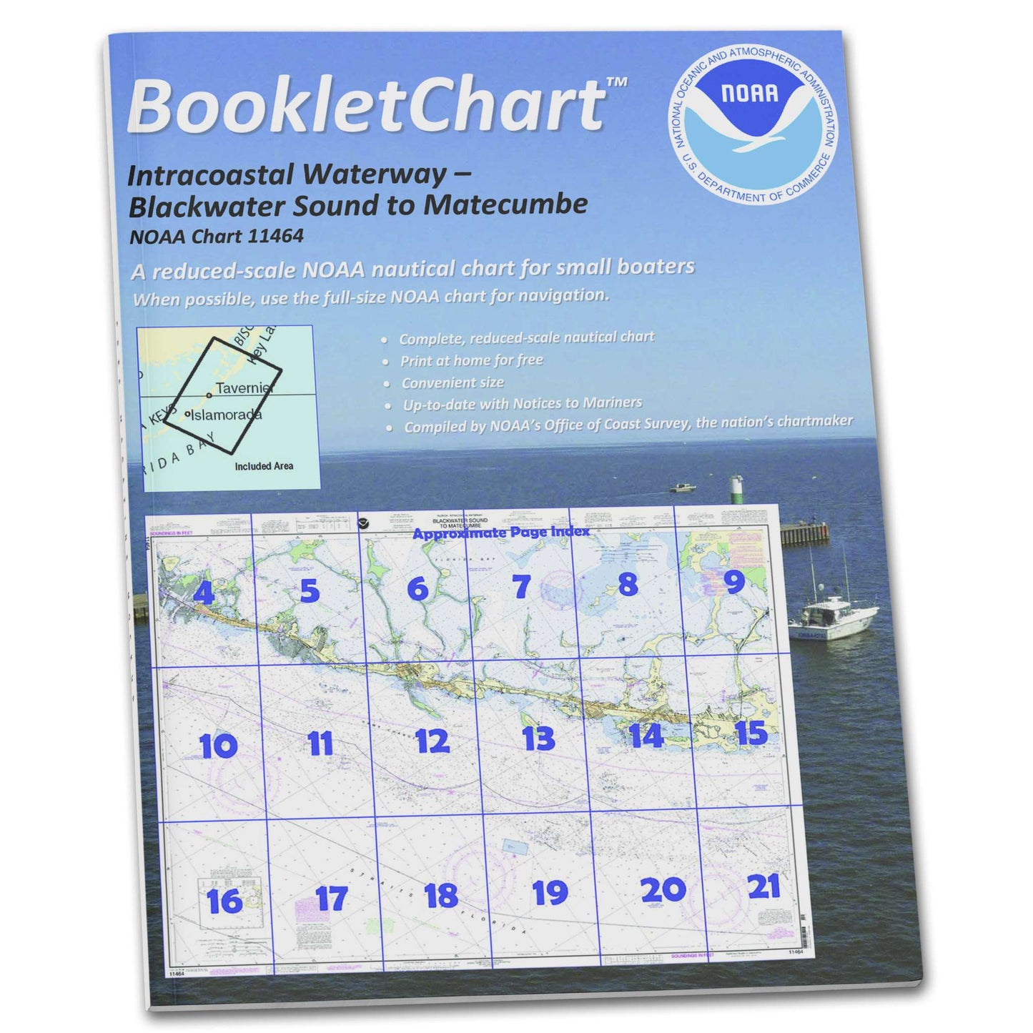 Paradise Clay CB11464 HISTORICAL NOAA Booklet Chart Intracoastal Waterway Blackwater Sound to Matecumbe