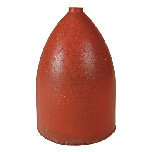 Dedeco 0124 Rubber Abrasive Cone - Bullet 1-1/2 x 1 - Red Fine Silicon Carbide 1/Unit