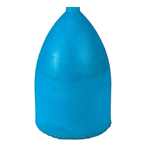 Dedeco 0125 Rubber Abrasive Cone - Bullet 1-1/2 x 1 - Blue Extra Fine Silicon Carbide 1/Unit