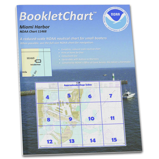Paradise Clay CB11468 HISTORICAL NOAA Booklet Chart Miami Harbor