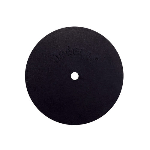 Dedeco 0132 Rubber Abrasive Wheel 3 x 1/8 x 1/4 - Black Coarse Silicon Carbide 1/Unit