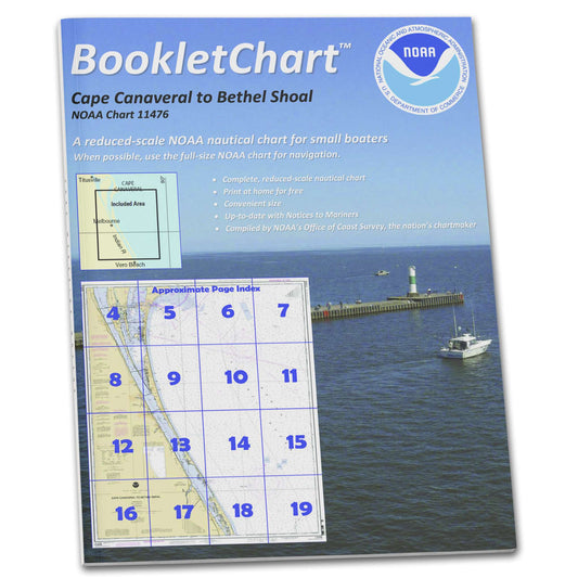 Paradise Clay CB11476 HISTORICAL NOAA Booklet Chart Cape Canaveral to Bethel Shoal