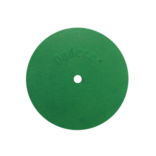 Dedeco 0133 Rubber Abrasive Wheel 3 x 1/8 x 1/4 - Green Medium Silicon Carbide 1/Unit