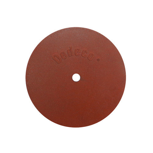 Dedeco 0134 Rubber Abrasive Wheel 3 x 1/8 x 1/4 - Red Fine Silicon Carbide 1/Unit