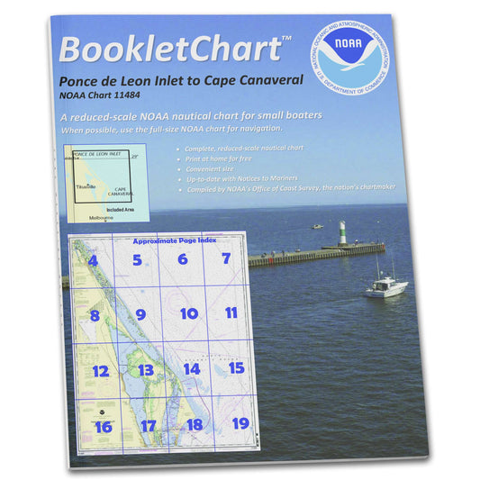 Paradise Clay CB11484 HISTORICAL NOAA Booklet Chart Ponce de Leon Inlet to Cape Canaveral