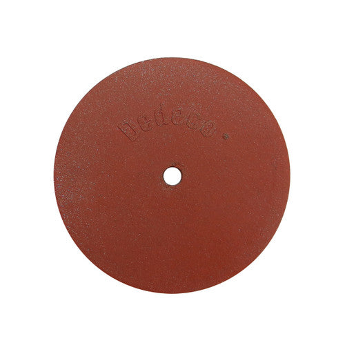 Dedeco 0139 Rubber Abrasive Wheel 3 x 1/4 x 1/4 - Red Fine Silicon Carbide 1/Unit