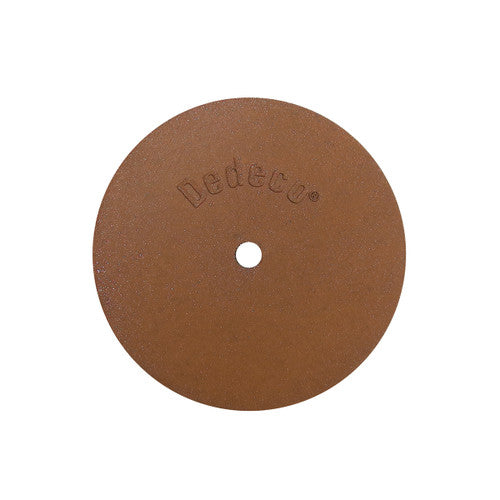 Dedeco 0141 Rubber Abrasive Wheel 3 x 1/2 x 1/4 - Brown Extra Coarse Aluminum Oxide 1/Unit