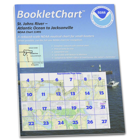 Paradise Clay CB11491 HISTORICAL NOAA Booklet Chart St. Johns River-Atlantic Ocean to Jacksonville