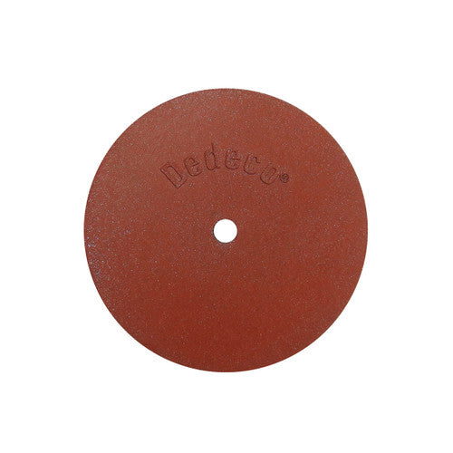 Dedeco 0144 Rubber Abrasive Wheel 3 x 1/2 x 1/4 - Red Fine Silicon Carbide 1/Unit