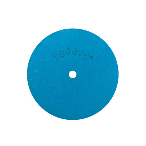 Dedeco 0145 Rubber Abrasive Wheel 3 x 1/2 x 1/4 - Blue Extra Fine Silicon Carbide 1/Unit