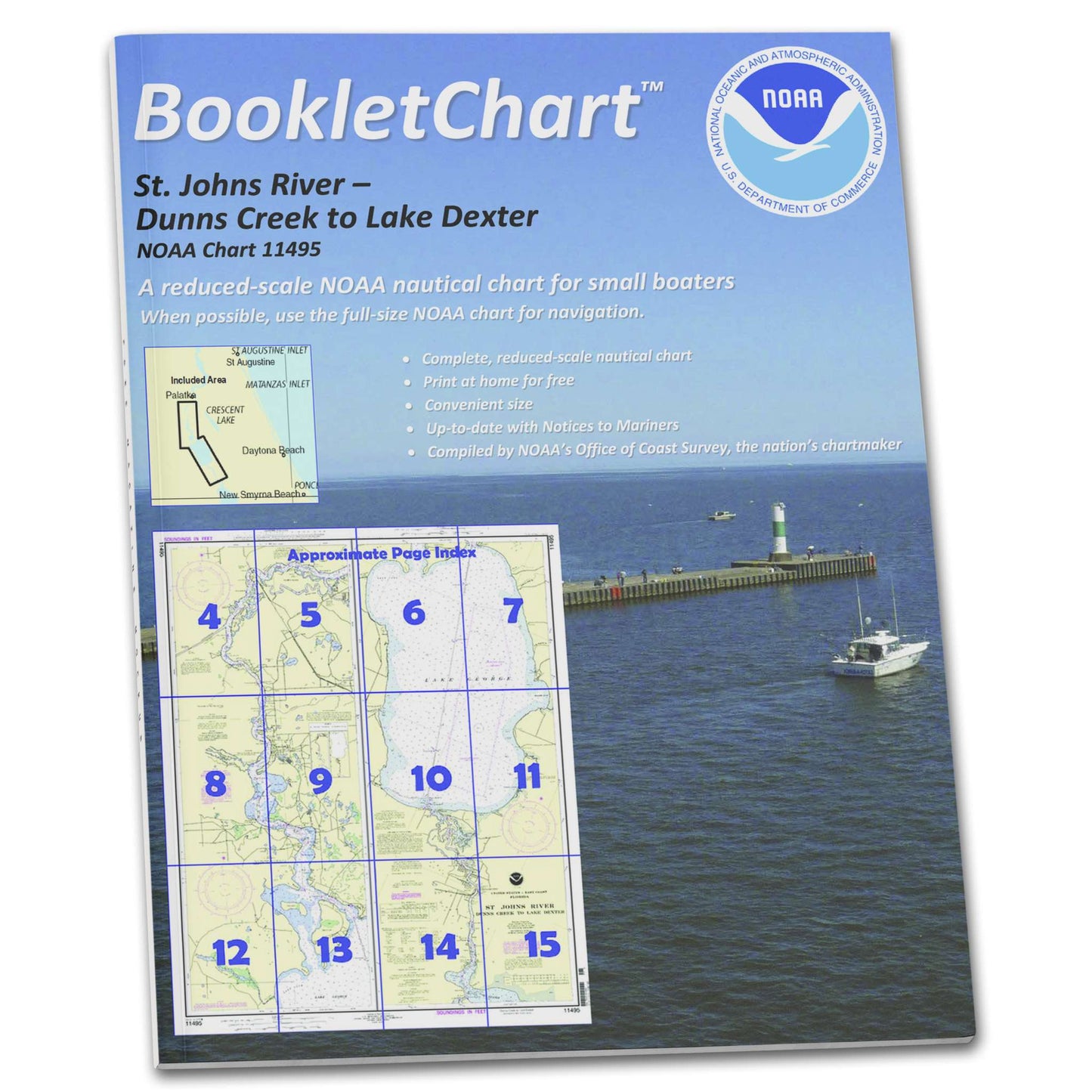 Paradise Clay CB11495 HISTORICAL NOAA Booklet St. Johns River Dunns Creek to Lake Dexter