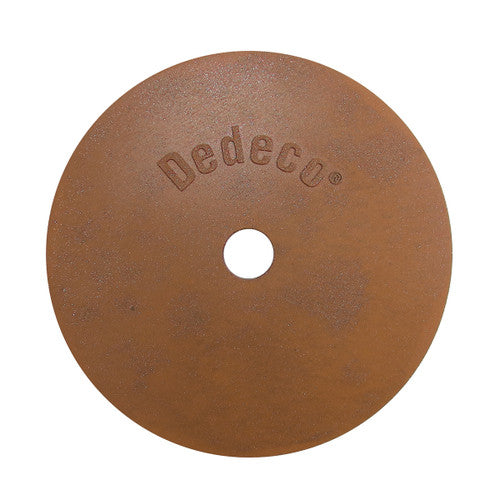 Dedeco 0146 Rubber Abrasive Wheel 4 x 1/4 x 1/2 - Brown Extra Coarse Aluminum Oxide 1/Unit