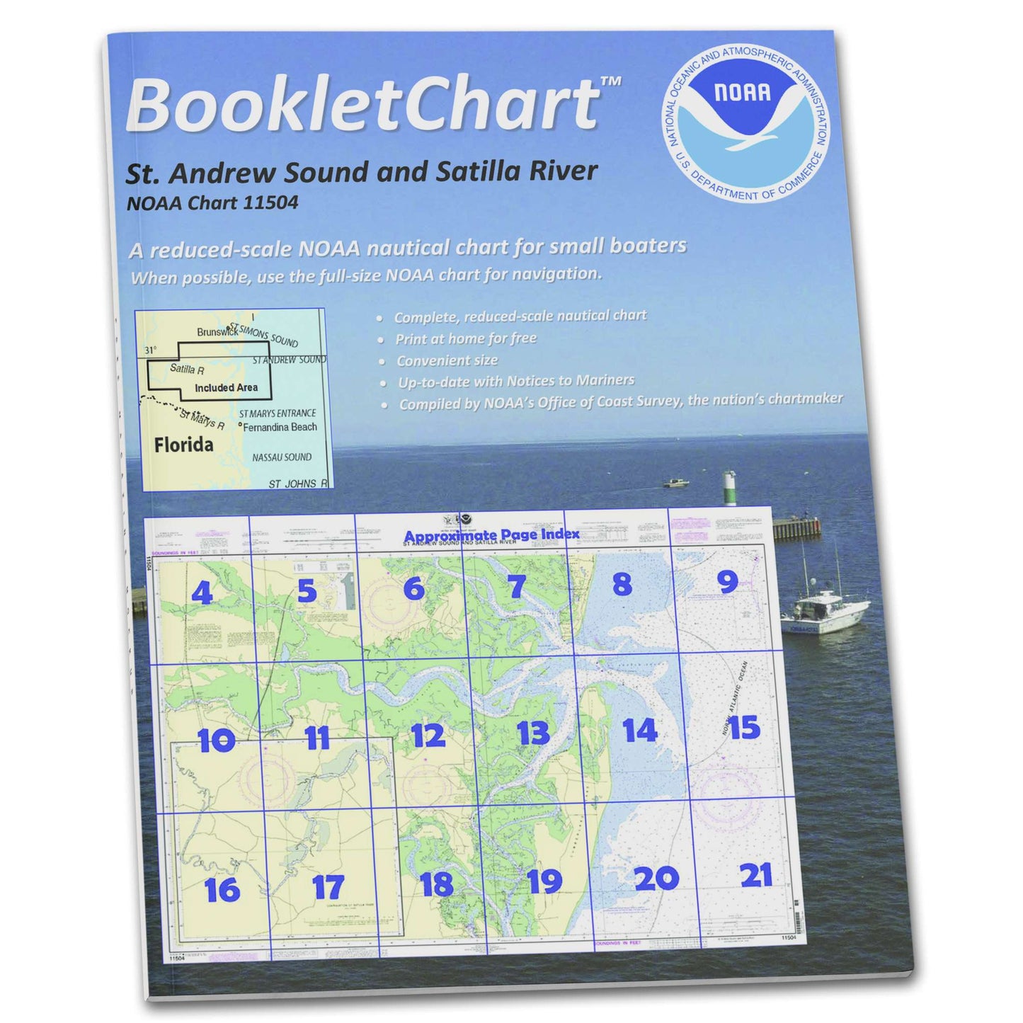 Paradise Clay CB11504 HISTORICAL NOAA Booklet Chart St. Andrew Sound and Satilla River