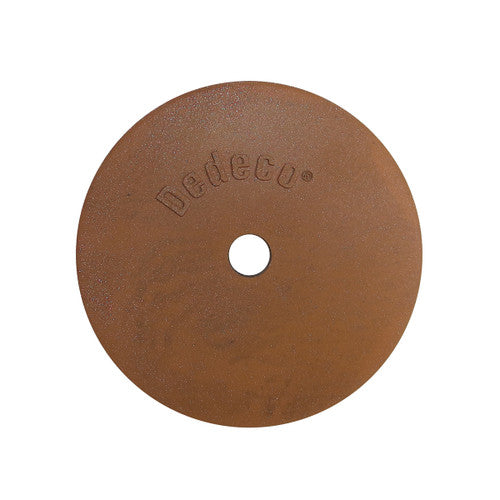 Dedeco 0151 Rubber Abrasive Wheel 4 x 1/2 x 1/2 - Brown Extra Coarse Aluminum Oxide 1/Unit