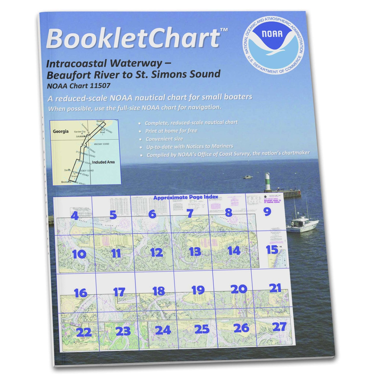 Paradise Clay CB11507 HISTORICAL NOAA Booklet Intracoastal Waterway Beaufort River to St. Simons Sound