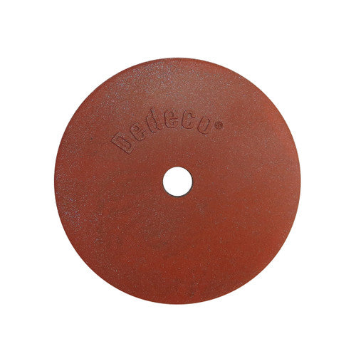 Dedeco 0154 Rubber Abrasive Wheel 4 x 1/2 x 1/2 - Red Fine Silicon Carbide 1/Unit