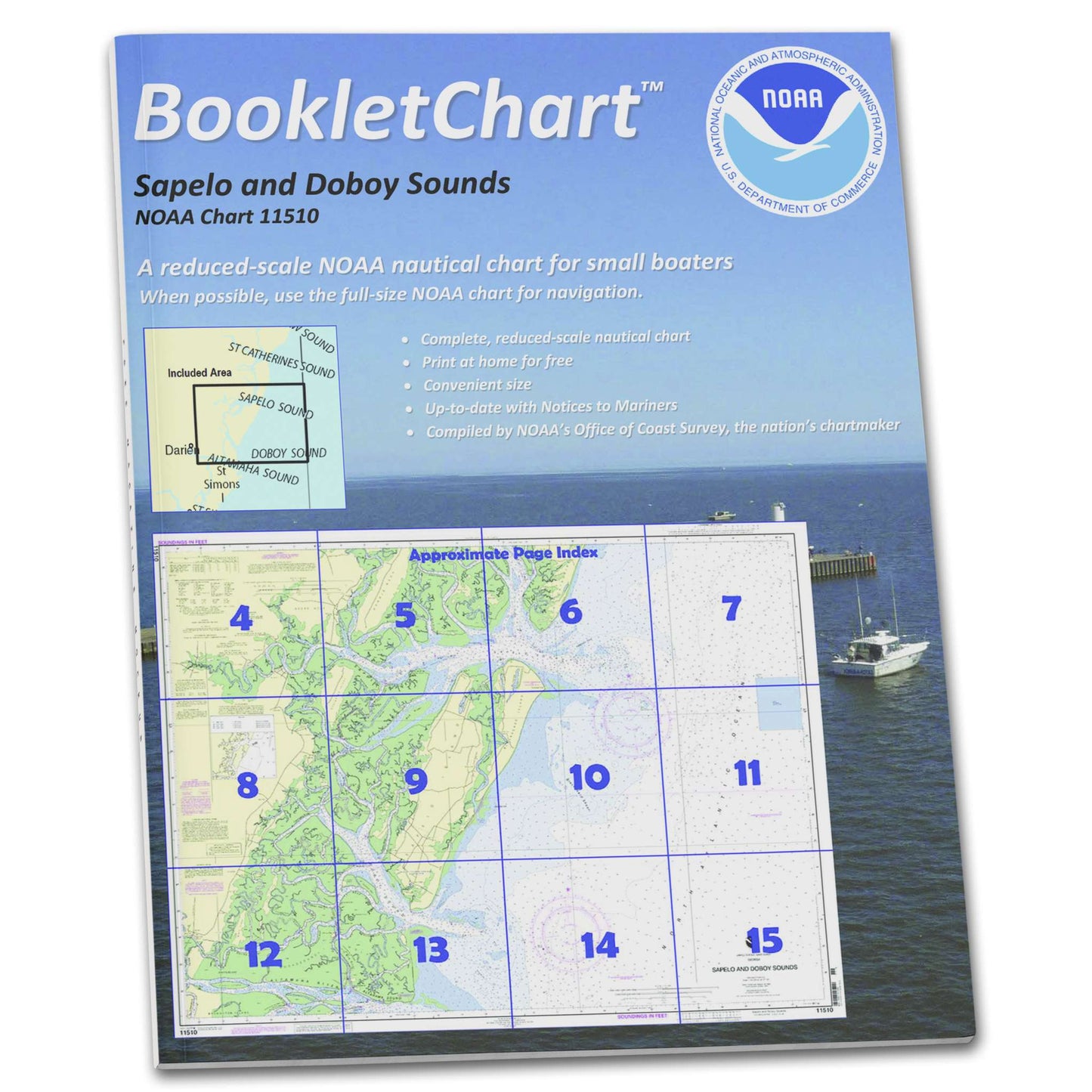 Paradise Clay CB11510 HISTORICAL NOAA Booklet Chart Sapelo and Doboy Sounds