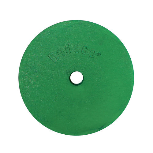 Dedeco 0158 Rubber Abrasive Wheel 4 x 3/4 x 1/2 - Green Medium Silicon Carbide 1/Unit