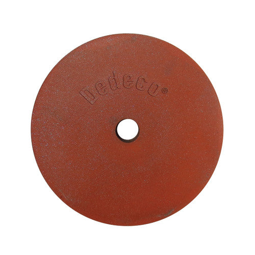 Dedeco 0159 Rubber Abrasive Wheel 4 x 3/4 x 1/2 - Red Fine Silicon Carbide 1/Unit