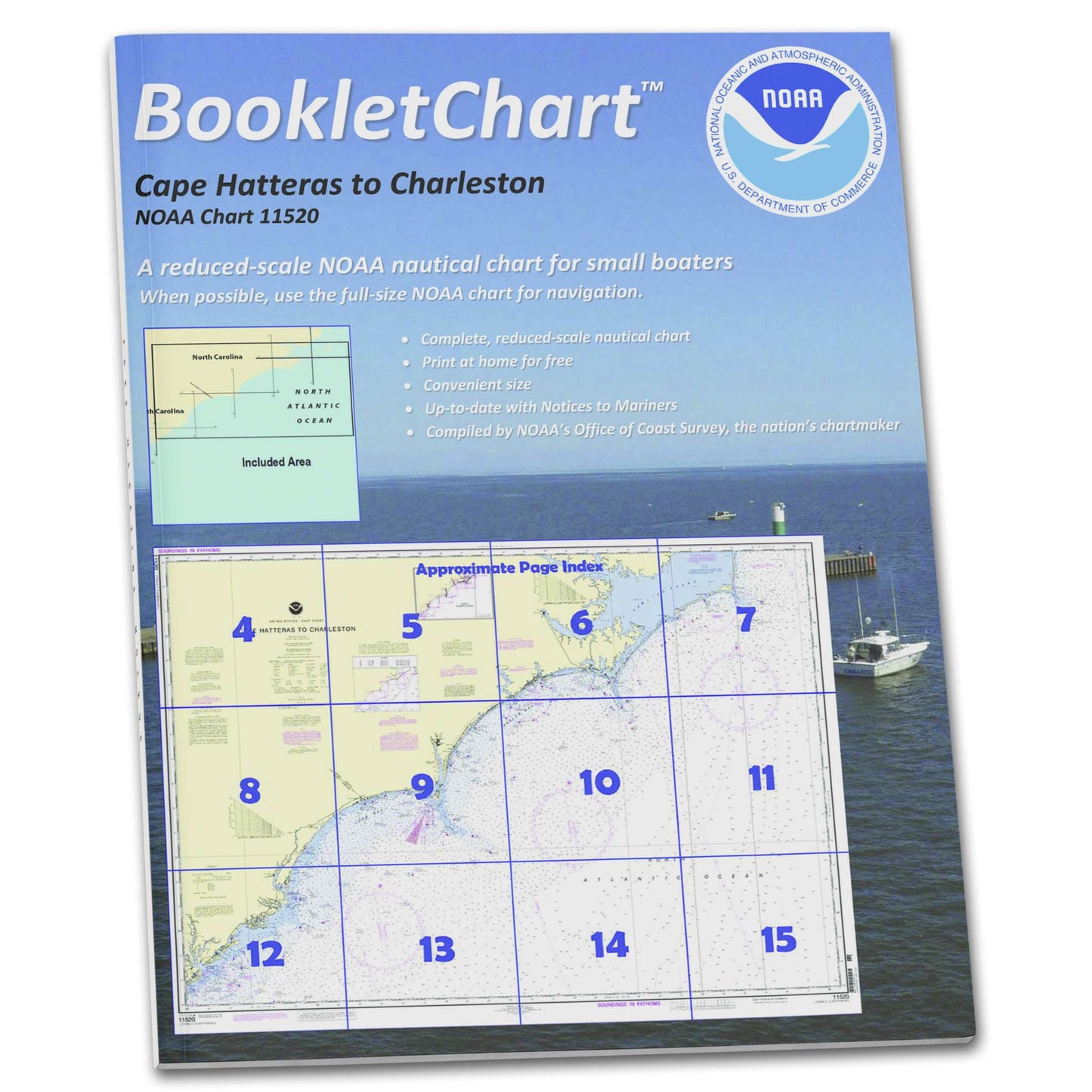 Paradise Clay CB11520 HISTORICAL NOAA Booklet Chart Cape Hatteras to Charleston