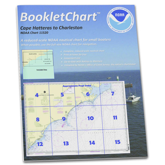 Paradise Clay CB11520 HISTORICAL NOAA Booklet Chart Cape Hatteras to Charleston