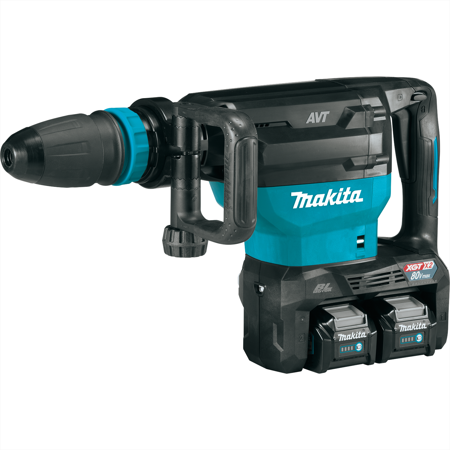 Makita GMH02PM 80V max (40V max X2) XGT® Brushless 28 lb. SDS‘MAX AVT® Demolition Hammer Kit, AWS® Capable (4.0Ah)