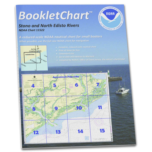 Paradise Clay CB11522 HISTORICAL NOAA Booklet Chart Stono and North Edisto Rivers
