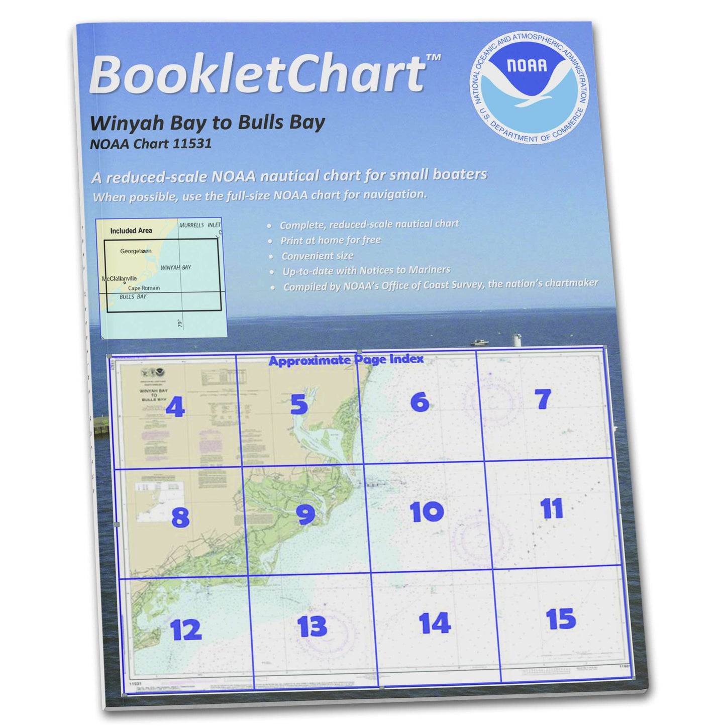 Paradise Clay CB11531 HISTORICAL NOAA Booklet Chart Winyah Bay to Bulls Bay