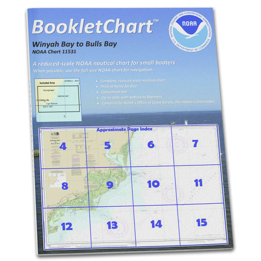 Paradise Clay CB11531 HISTORICAL NOAA Booklet Chart Winyah Bay to Bulls Bay