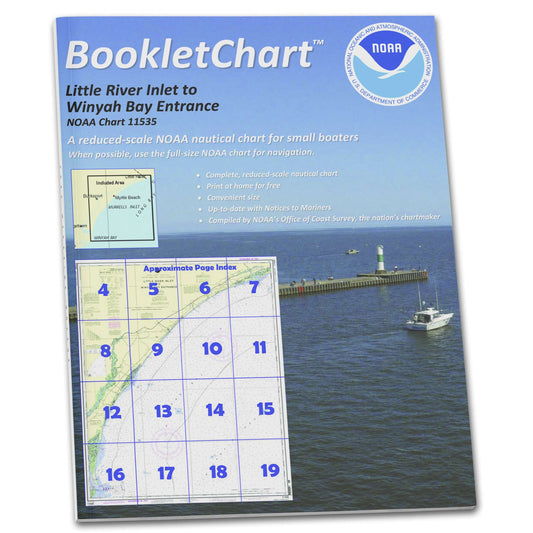 Paradise Clay CB11535 HISTORICAL NOAA Booklet Chart Little River lnlet to Winyah Bay Entrance