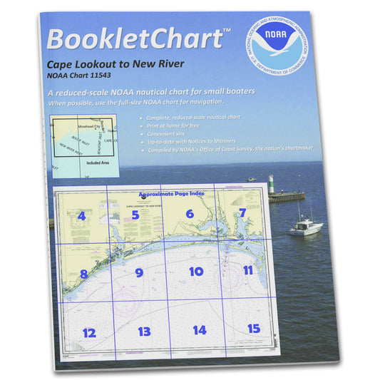 Paradise Clay CB11543 HISTORICAL NOAA Booklet Chart Cape Lookout to New River