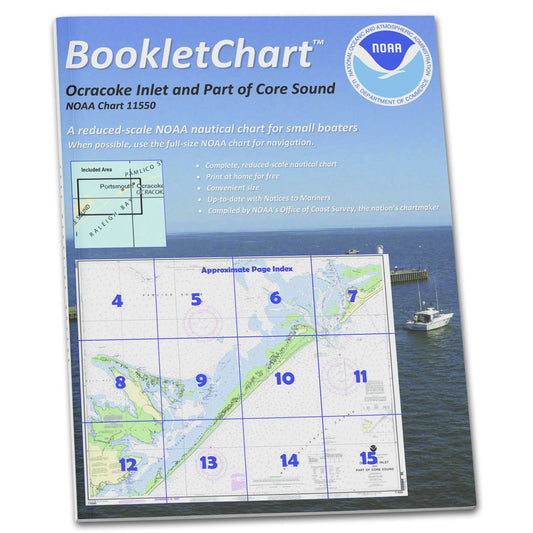 Paradise Clay CB11550 HISTORICAL NOAA Booklet Chart Ocracoke lnlet and Part of Core Sound