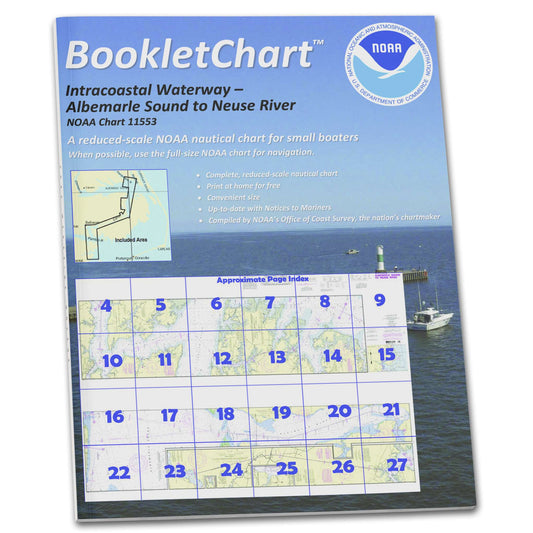 Paradise Clay CB11553 HISTORICAL NOAA Booklet Chart Intracoastal Waterway Albermarle Sound to Neuse River;Alligator River.