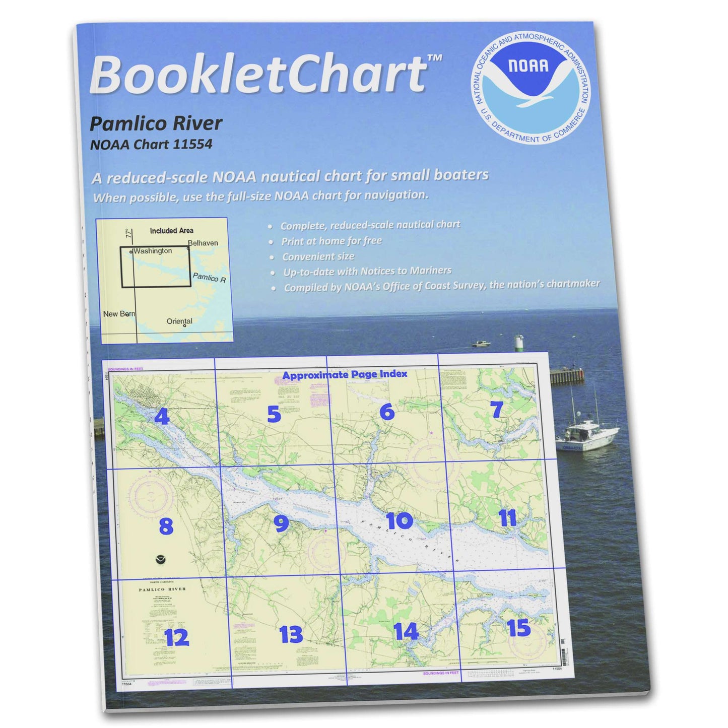 Paradise Clay CB11554 HISTORICAL NOAA Booklet Chart Pamlico River