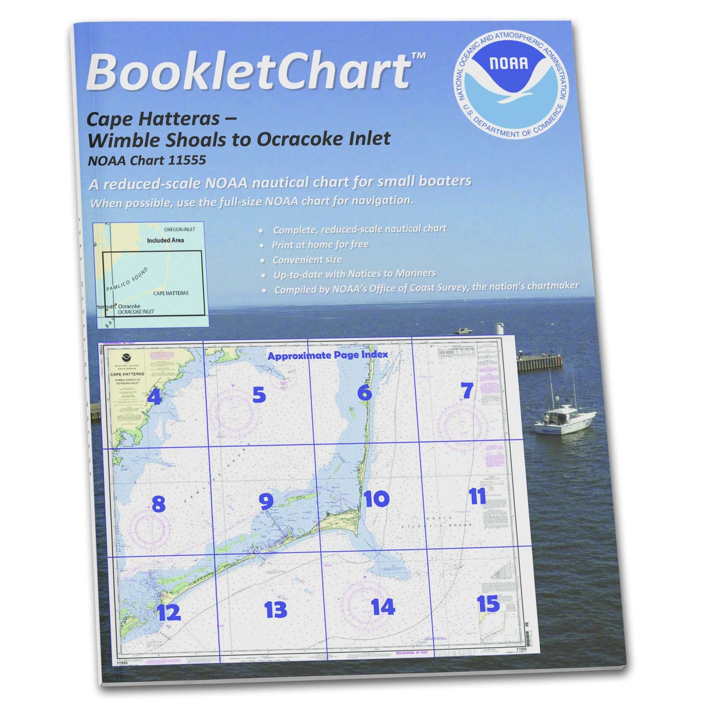 Paradise Clay CB11555 HISTORICAL NOAA Booklet Cape Hatteras-Wimble Shoals to Ocracoke Inlet