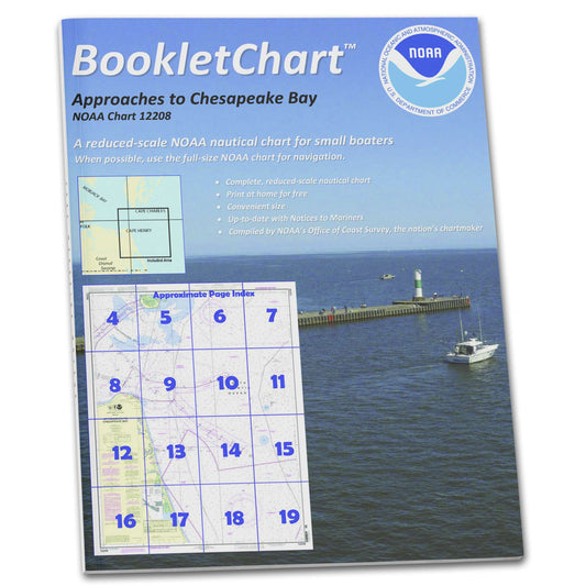 Paradise Clay CB12208 HISTORICAL NOAA Booklet Chart Approaches to Chesapeake Bay