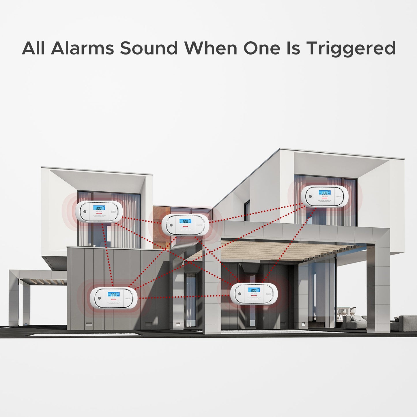 X-Sense XC01-WR Wireless Interconnected Carbon Monoxide Alarm - 1-Pack