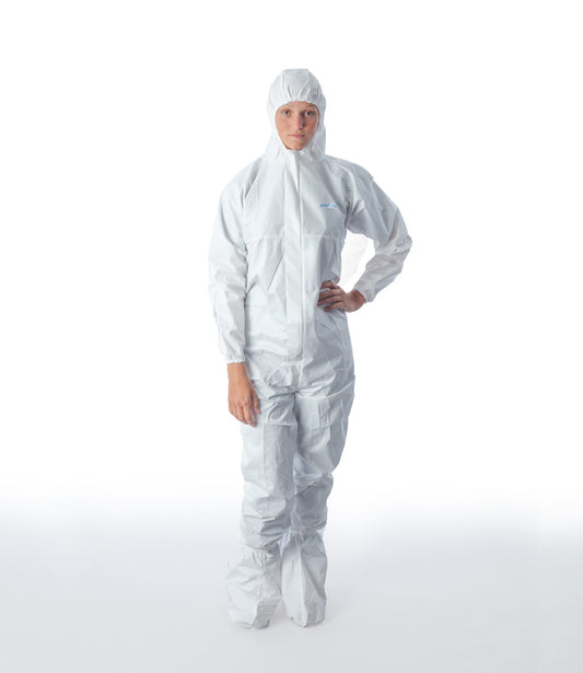 SOS Cleanroom ?BDFC-L? Ansell BDFC BioClean-D Non-Sterile Coverall with Hood and Integrated Boots